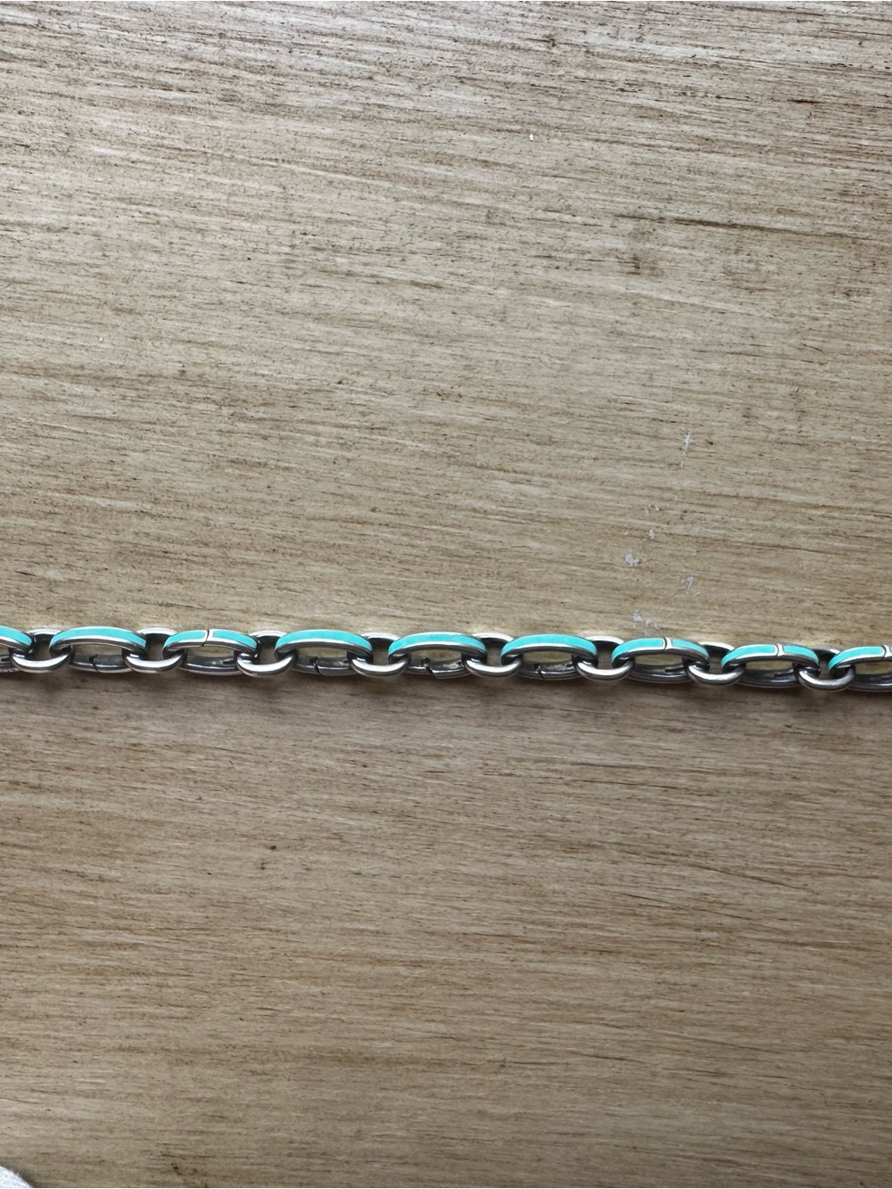 Tiffany blue enamel link bracelet RETIRED